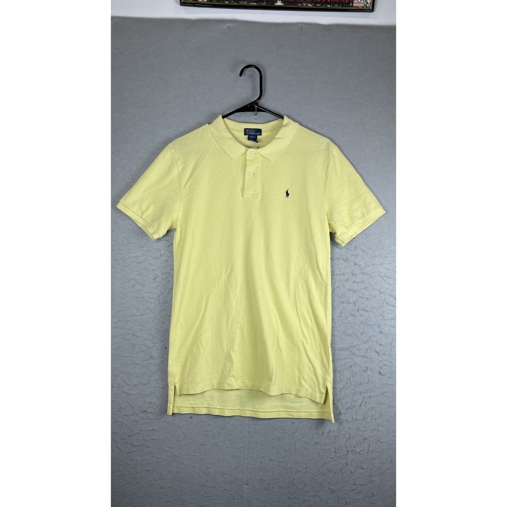 Polo‎ Ralph Lauren Polo Shirt Boys XL 18-20 Yellow Pique Pony Logo Short Sleeve